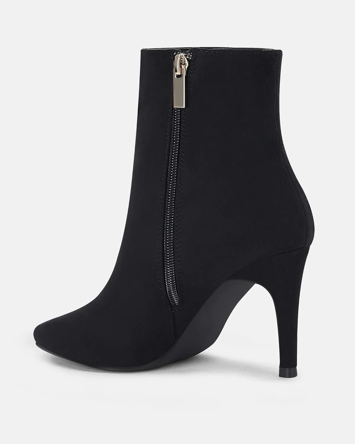Juliet Holy Womens Ankle Boots Pointed Toe Side Zipper Heeled Booties Party Dress Stiletto Boots