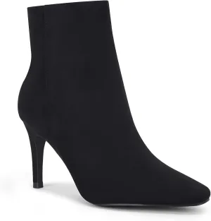 Juliet Holy Womens Ankle Boots Pointed Toe Side Zipper Heeled Booties Party Dress Stiletto Boots