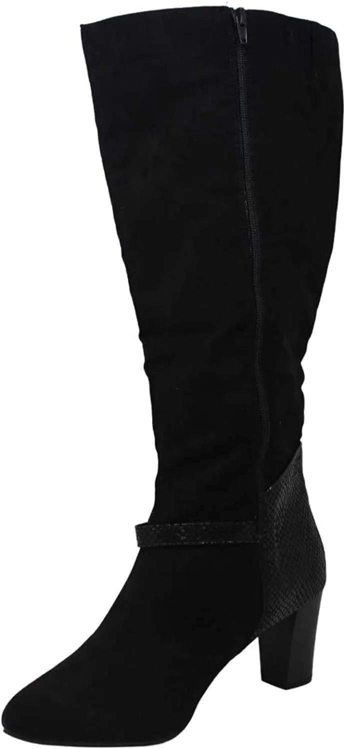 Karen Scott Womens Sharonn Snake Print Tall Knee-High Boots