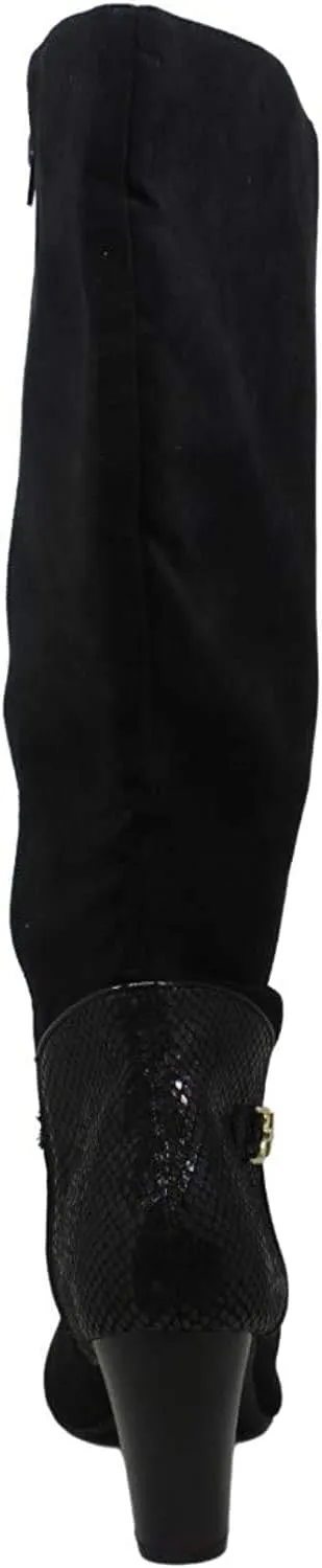 Karen Scott Womens Sharonn Snake Print Tall Knee-High Boots