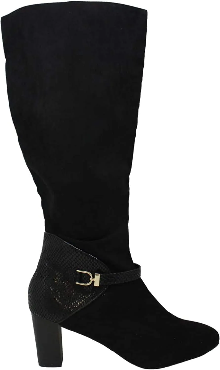 Karen Scott Womens Sharonn Snake Print Tall Knee-High Boots