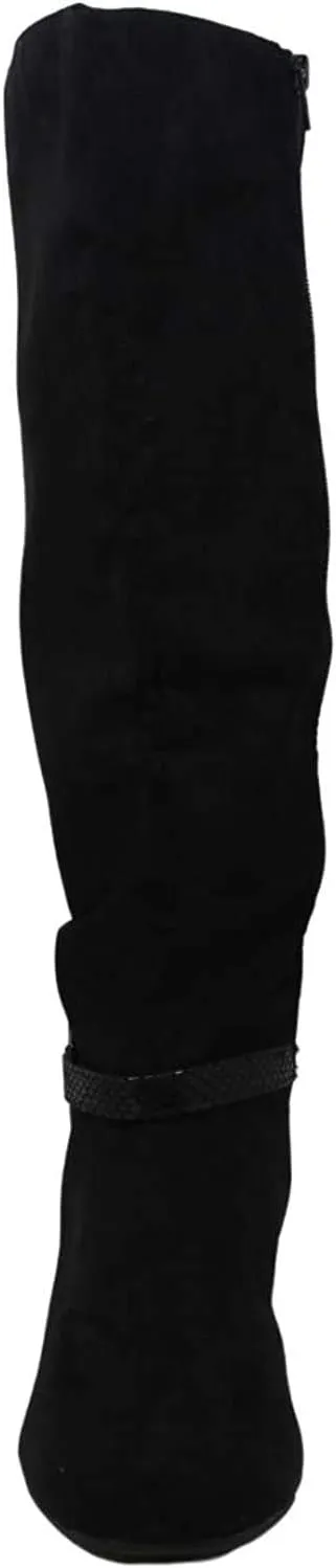 Karen Scott Womens Sharonn Snake Print Tall Knee-High Boots