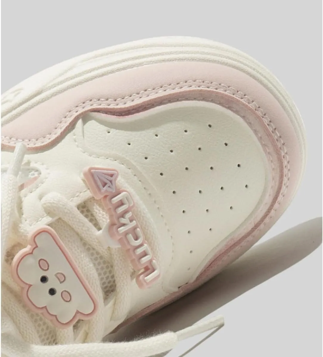 Kawaii Chunky Sole Platform Sneakers for Women - Soft Pastel Color Block Design, Ultra-Comfortable Walking Shoes