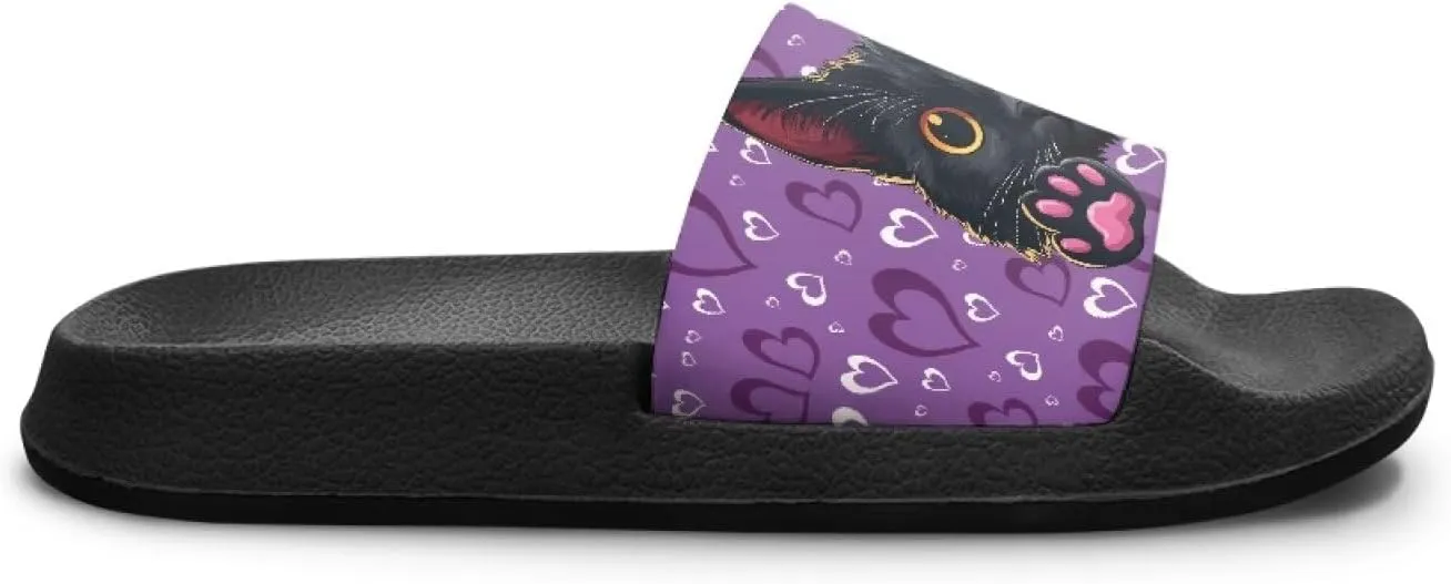 Kids Slide Sandals Cat Themed Anti-Slip Girls Boys Sandals for Beach