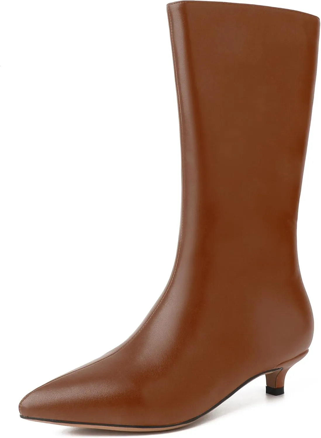 Knee High Boots Women, Pointed Toe Tall Boots Stiletto Kitten Heel Long Boots Slip On Dress Knee High Boots