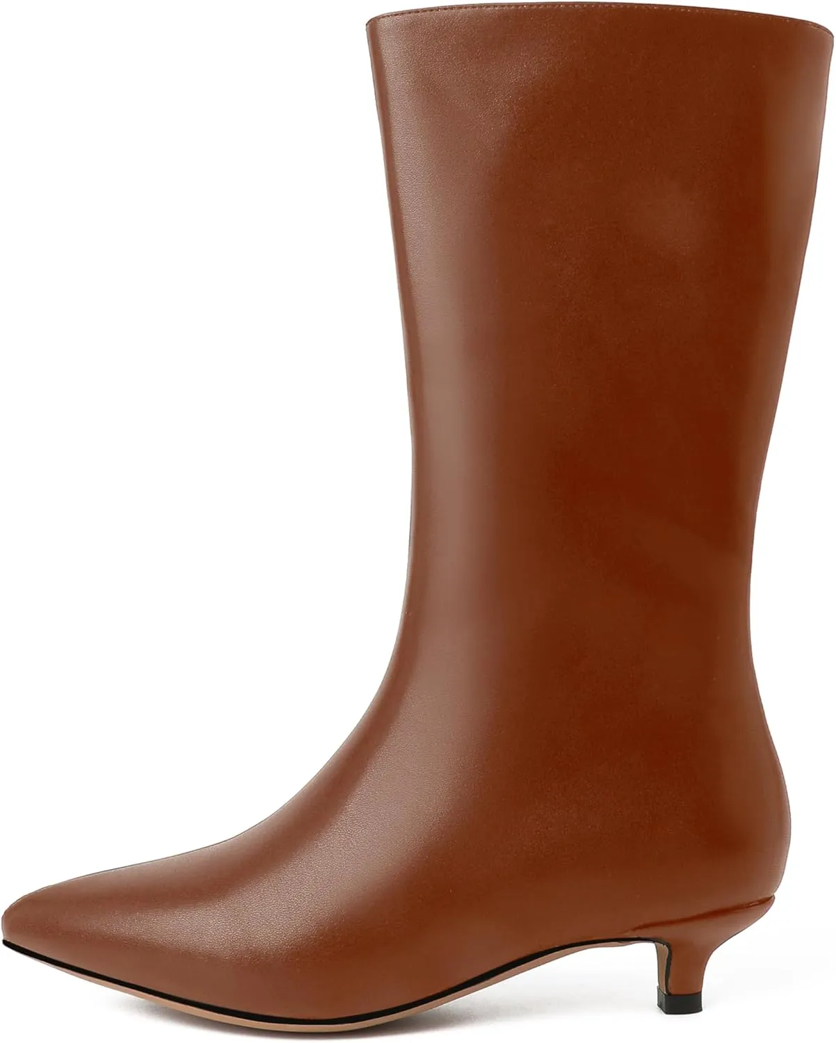 Knee High Boots Women, Pointed Toe Tall Boots Stiletto Kitten Heel Long Boots Slip On Dress Knee High Boots