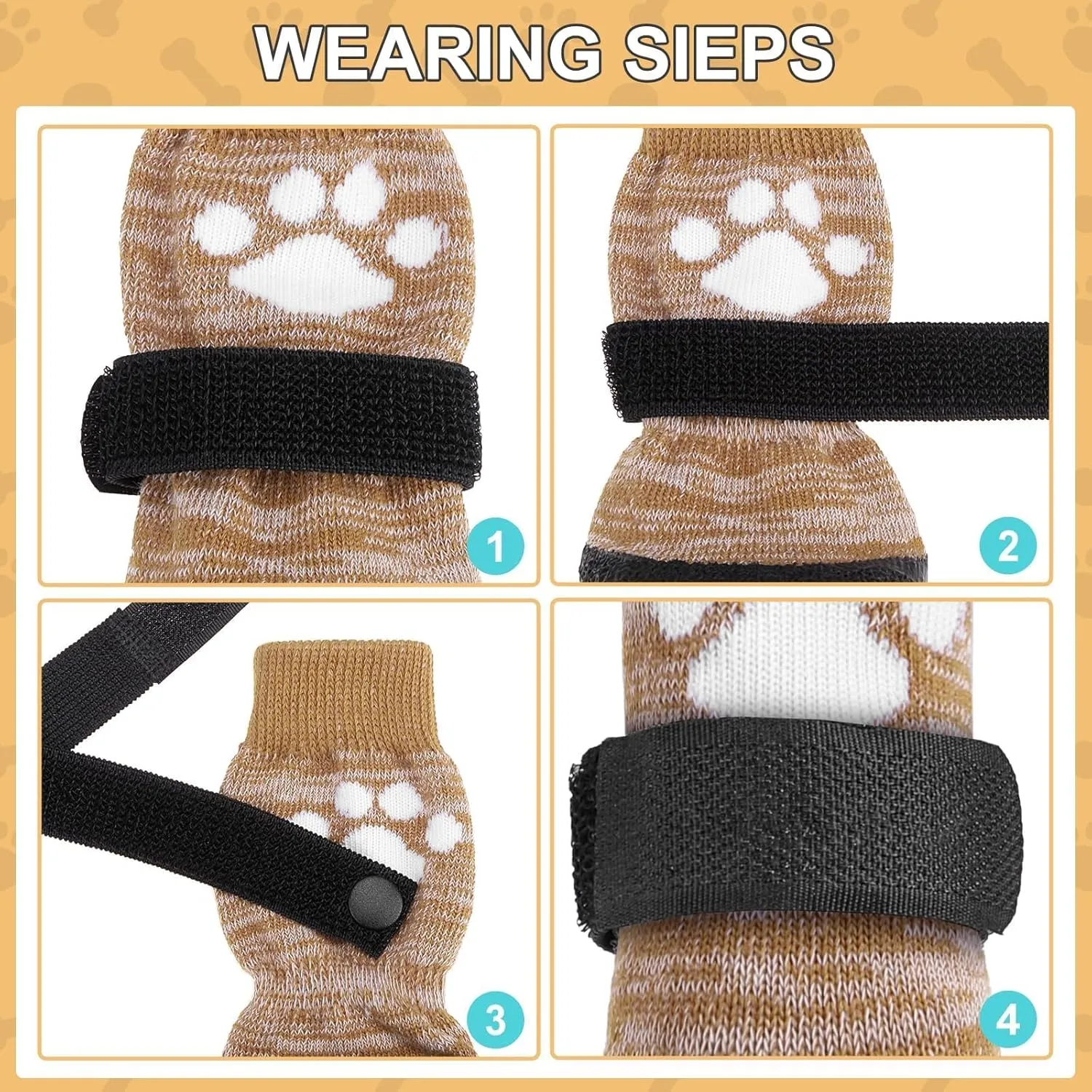 KOOLTAIL Anti Slip Dog Socks for Hot/Clod Pavement to Prevent Licking Paws，Dog Booties for Hardwood Floors, Traction Rain Dog Boots&Paw Protectors Shoes with Grip for Small Medium Large Senior Dogs XL
