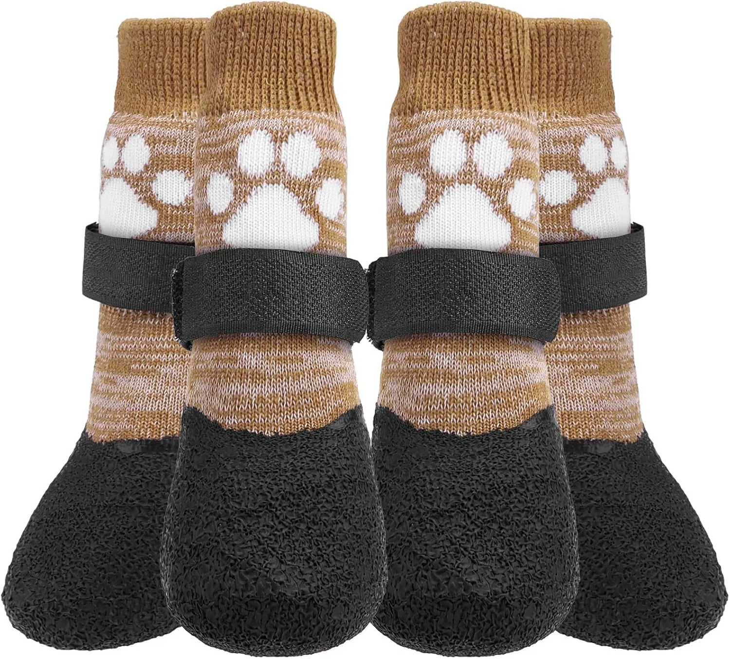 KOOLTAIL Anti Slip Dog Socks for Hot/Clod Pavement to Prevent Licking Paws，Dog Booties for Hardwood Floors, Traction Rain Dog Boots&Paw Protectors Shoes with Grip for Small Medium Large Senior Dogs XL