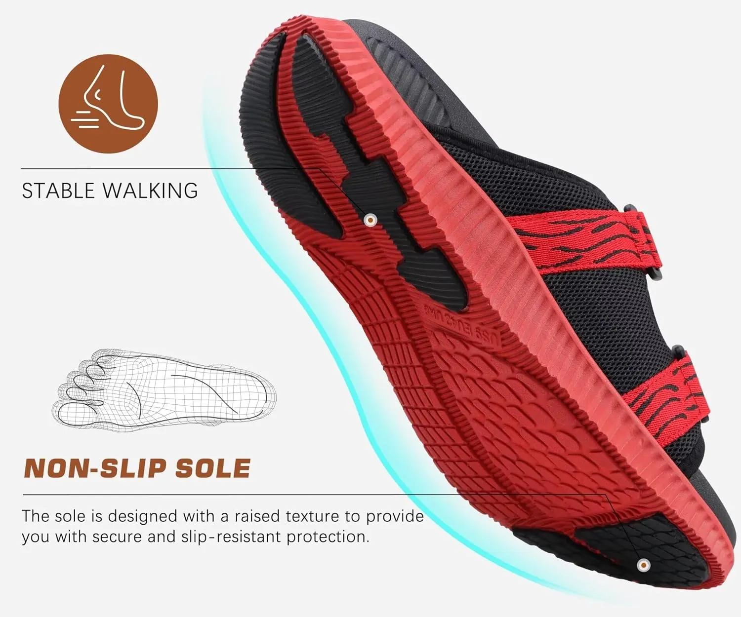 KuaiLu Mens Orthotic Sandals Athletic Thick Cushion Recovery Sport Slides Adjustable Strap Open Toe Walking Sandles With Comfortable Plantar Fasciitis Arch Support