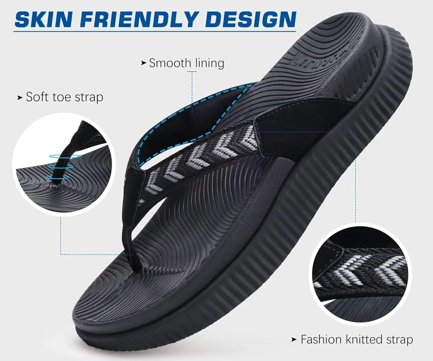 KuaiLu Womens Fashion Orthotic Flip Flops Ladies Athletic Thick Cushion Recovery Thong Sandals Slip On Memory Foam Walking Sandles With Comfortable Plantar Fasciitis Arch Support