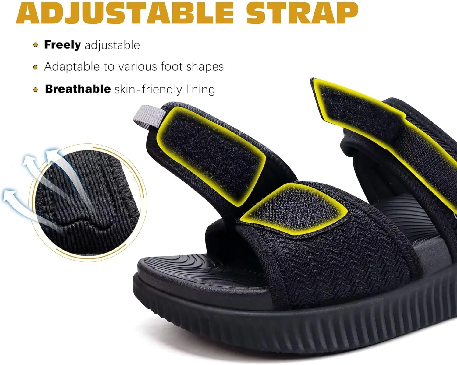 KuaiLu Womens Fashion Orthotic Slides Ladies Athletic Thick Cushion Recovery Sandals Adjustable Strap Slip On Walking Sandles With Comfortable Plantar Fasciitis Arch Support