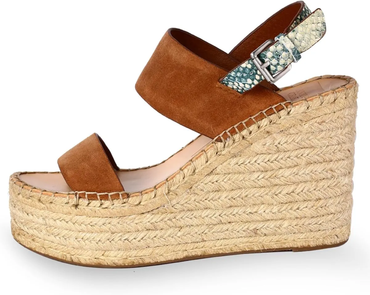 landing craft Womens Platform Espadrilles Wedge Sandals,Comfort Open Toe High Heeled Wedges with Adjustable Buckle Ankle Strap Sandals Suitable for Vacation Beach Summer Shoes