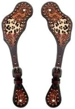 Leather Western Horse Spur Straps Handmade Genuine Tooled for Horse Riders Set of 2 Single Boots Equipment for Men-Women Craft Hardware Buckle TACK Basket Sport Equestrian Horse Spurs for Riding,SPR17