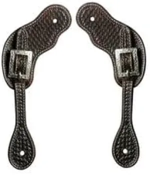 Leather Western Horse Spur Straps Handmade Genuine Tooled for Horse Riders Set of 2 Single Boots Equipment for Men-Women Craft Hardware Buckle TACK Basket Sport Equestrian Horse Spurs for Riding,SPR23