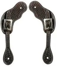 Leather Western Horse Spur Straps Handmade Genuine Tooled for Horse Riders Set of 2 Single Boots Equipment for Men-Women Craft Hardware Buckle TACK Basket Sport Equestrian Horse Spurs for Riding,SPR23