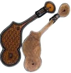 Leather Western Horse Spur Straps Handmade Genuine Tooled for Horse Riders Set of 2 Single Boots Equipment for Men-Women Craft Hardware Buckle TACK Basket Sport Equestrian Horse Spurs for Riding,SPR60
