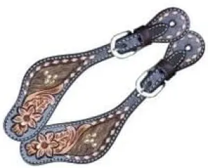 Leather Western Horse Spur Straps Handmade Genuine Tooled for Horse Riders Set of 2 Single Boots Equipment for Men-Women Craft Hardware Buckle TACK Basket Sport Equestrian Horse Spurs for Riding,SPR96