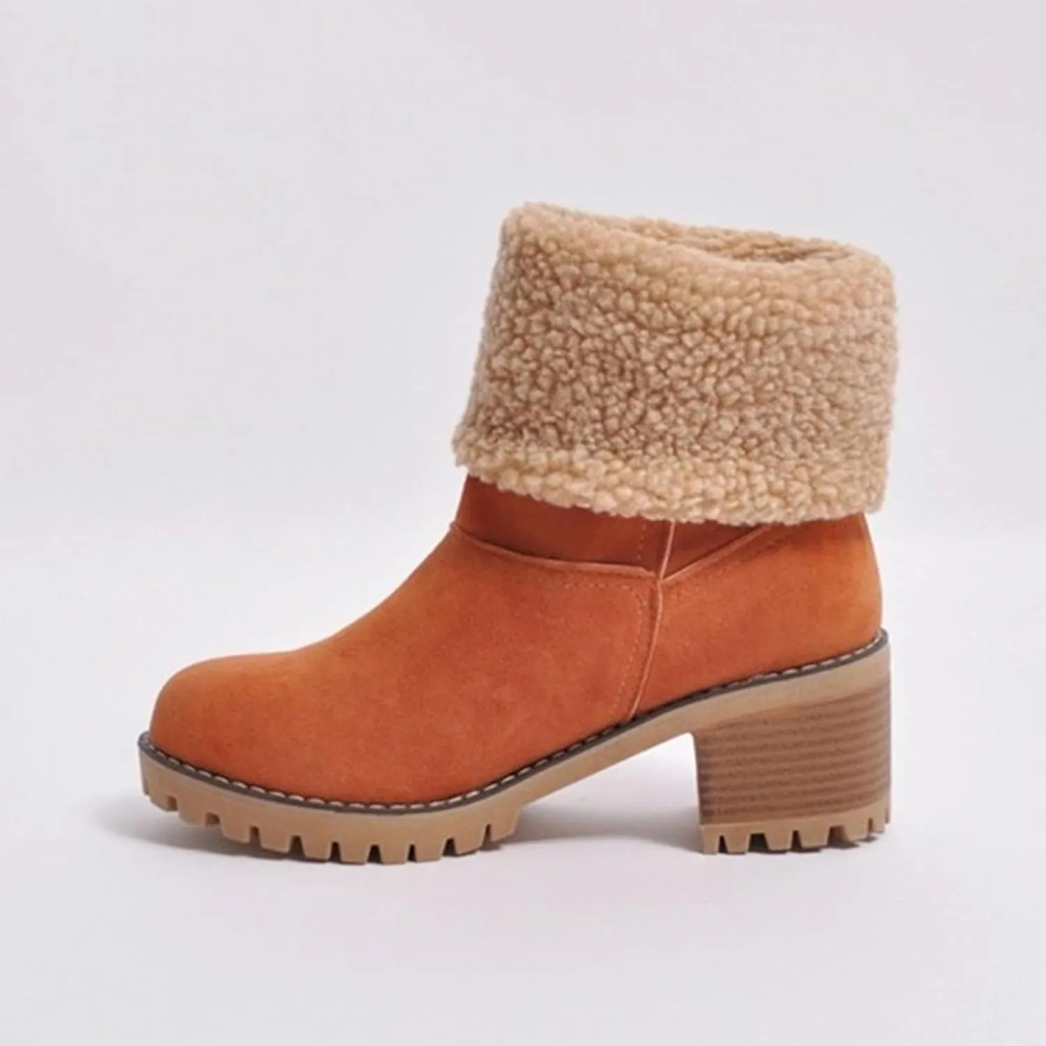 LELEBEAR Libiyi Boots, Libiyi Seniors' Chunky Heel Winter Boots, Libiyi Women's Chunky Heel Round Toe Snow Boots for Seniors