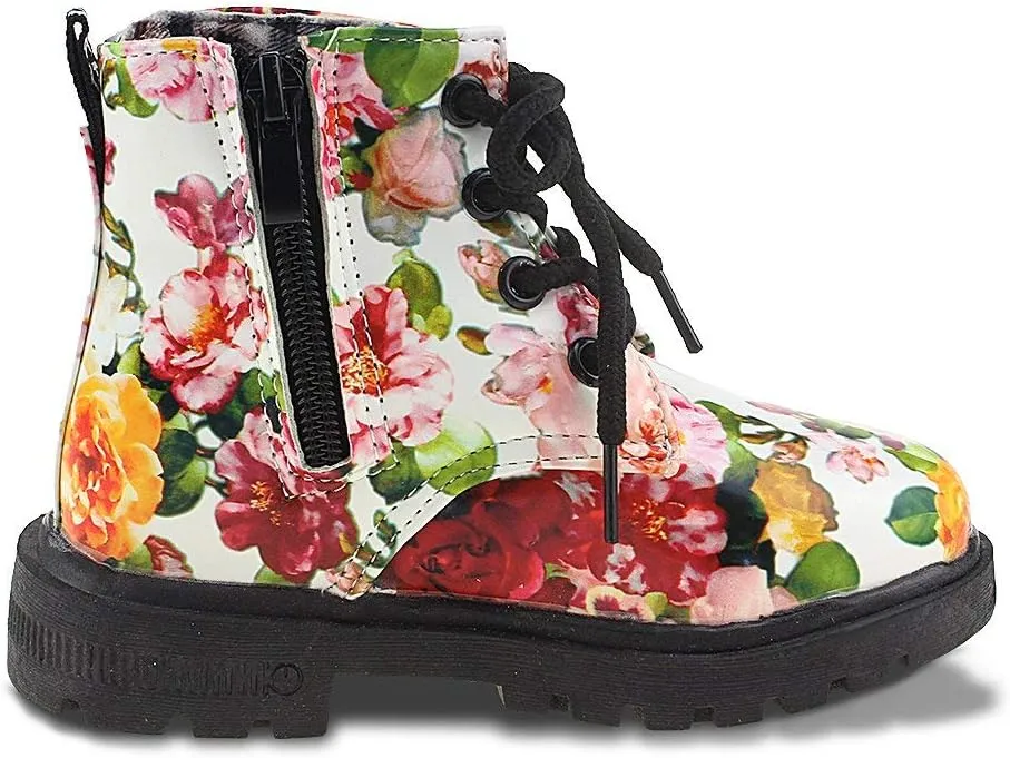 Little Kids Ankle Boots Little Girls Outdoor Combat Toddler Boots