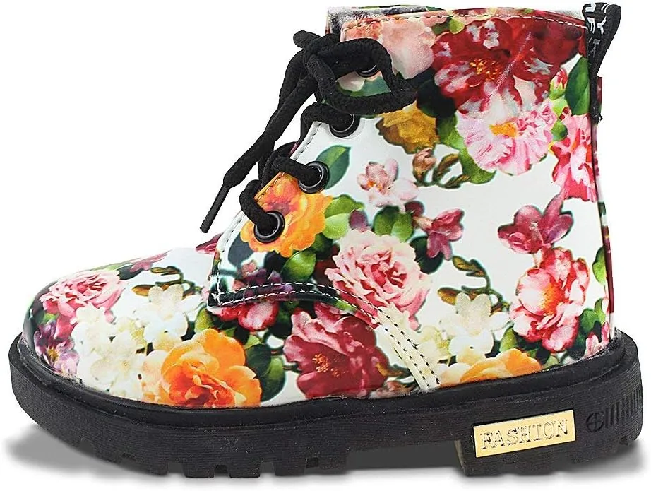 Little Kids Ankle Boots Little Girls Outdoor Combat Toddler Boots