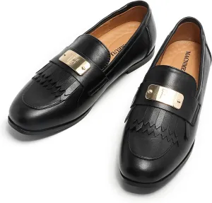Loafers for Women Slip On Moccasins Shoes Tassel Flats No Heel with Chain