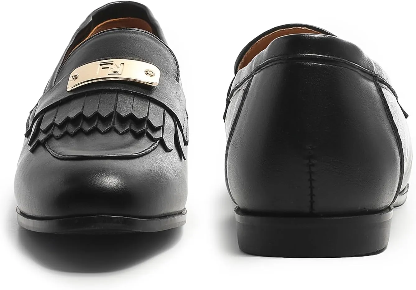 Loafers for Women Slip On Moccasins Shoes Tassel Flats No Heel with Chain