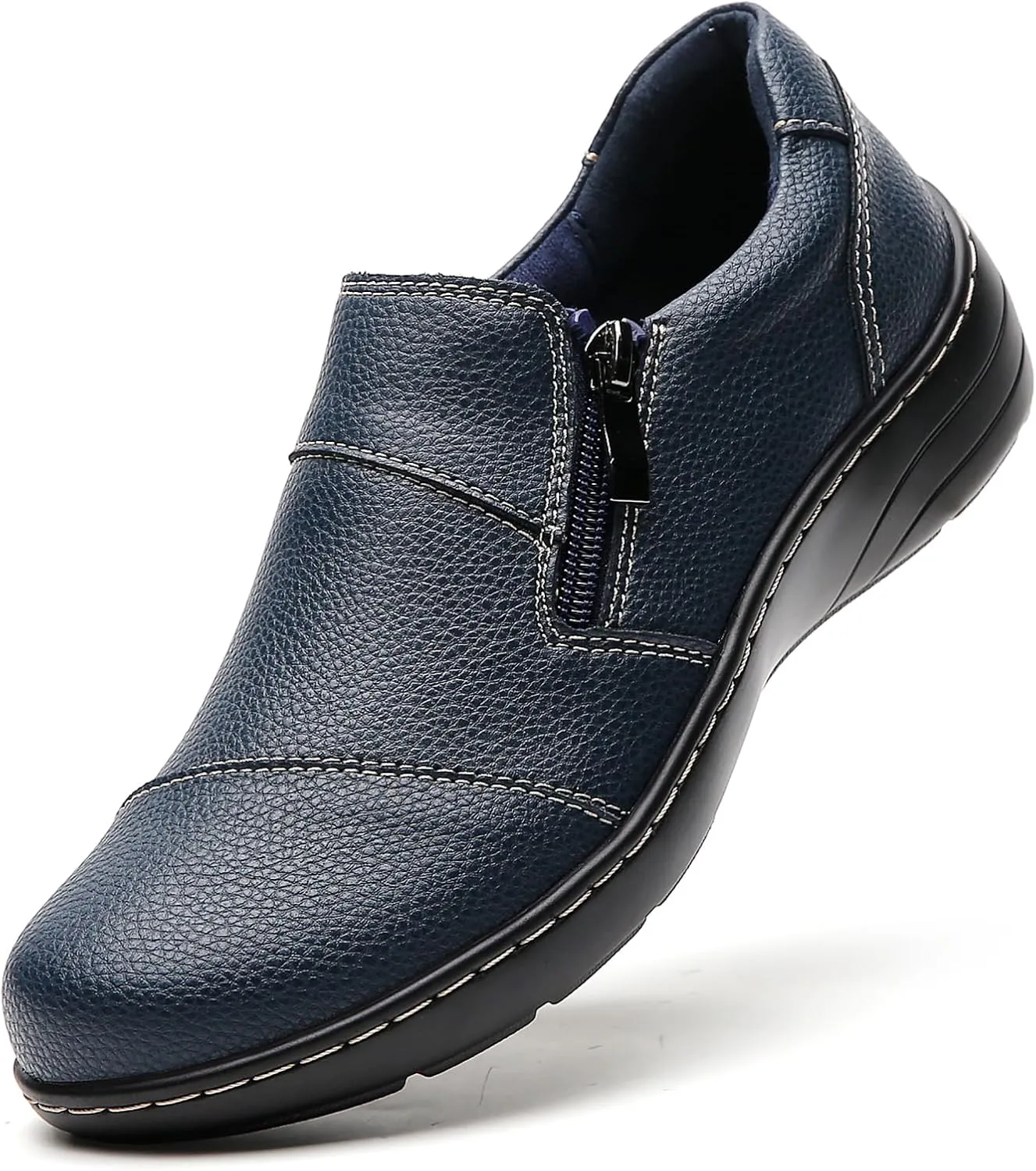 Loafers for Women Women's Loafers & Slip-Ons Zipper Walking Flats Casual Shoes Orthopedic Shoes Comfortable Dress Shoes Office Work Shoes