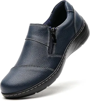Loafers for Women Women's Loafers & Slip-Ons Zipper Walking Flats Casual Shoes Orthopedic Shoes Comfortable Dress Shoes Office Work Shoes
