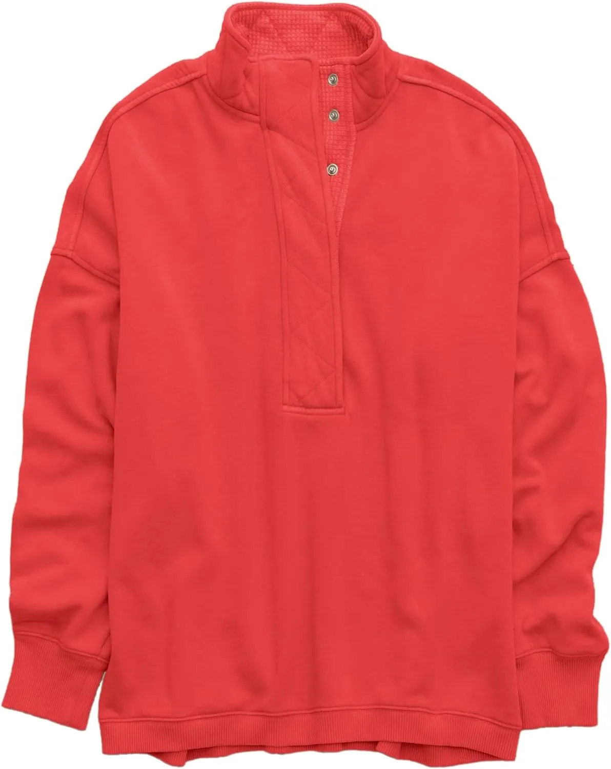 Locachy Womens Casual Button Henley Neck Oversized Sweatshirt Long Sleeve Pullover Tops Outfits
