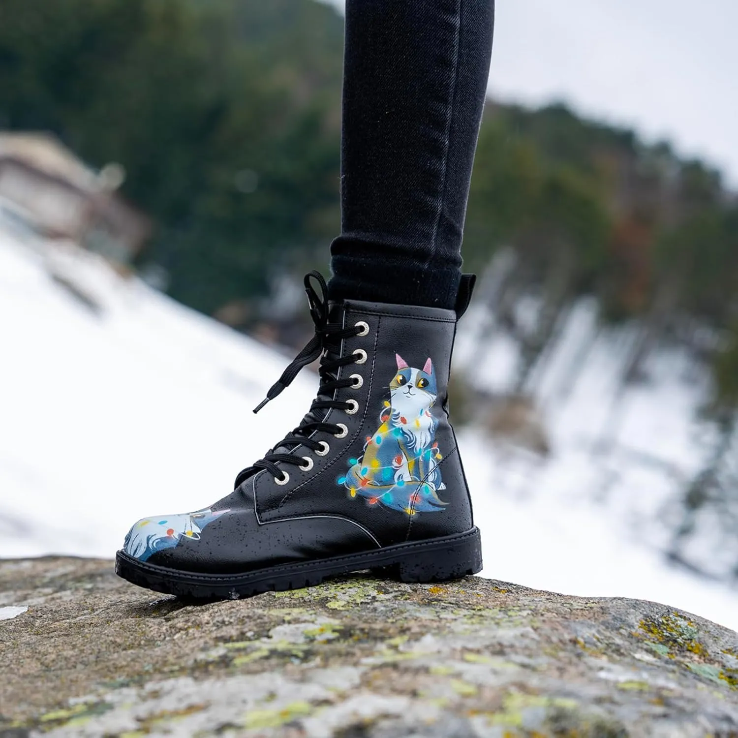 Long Boots for Women – Vegan Leather and Unique Design Womens Winter Boots, Comfortable and Stylish Womens Boots