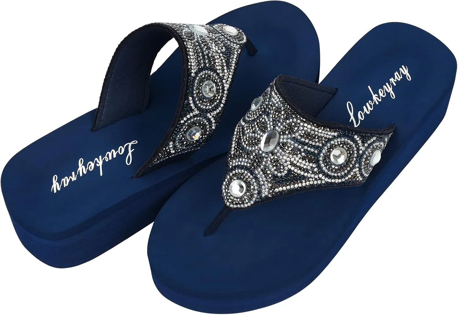 Lowkeyray Womens Flip Flops Beach Comfort Thong Style Sandals for Women in Summer