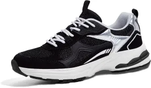 LUCKY STEP Women's Platform Chunky Fashion Sneakers Mesh Casual Running Tennis Workout Sport Work Trendy Athletic Walking Shoes