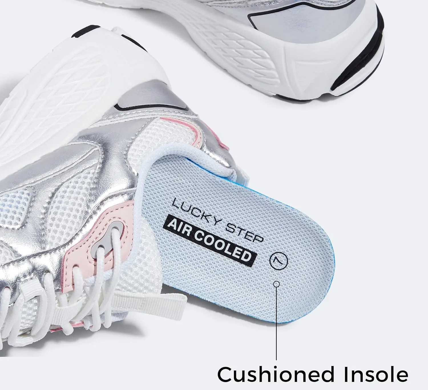 LUCKY STEP Women's Platform Chunky Fashion Sneakers Mesh Casual Running Tennis Workout Sport Work Trendy Athletic Walking Shoes
