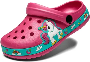 Meidiastra Kids Boys Girls Cartoon Clogs Slippers Toddler Slip On Lightweight Beach Pool Sandals
