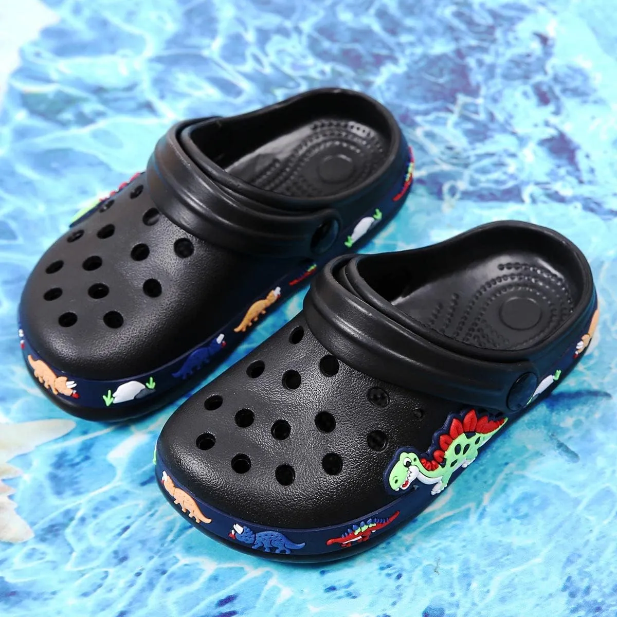 Meidiastra Kids Boys Girls Cartoon Clogs Slippers Toddler Slip On Lightweight Beach Pool Sandals