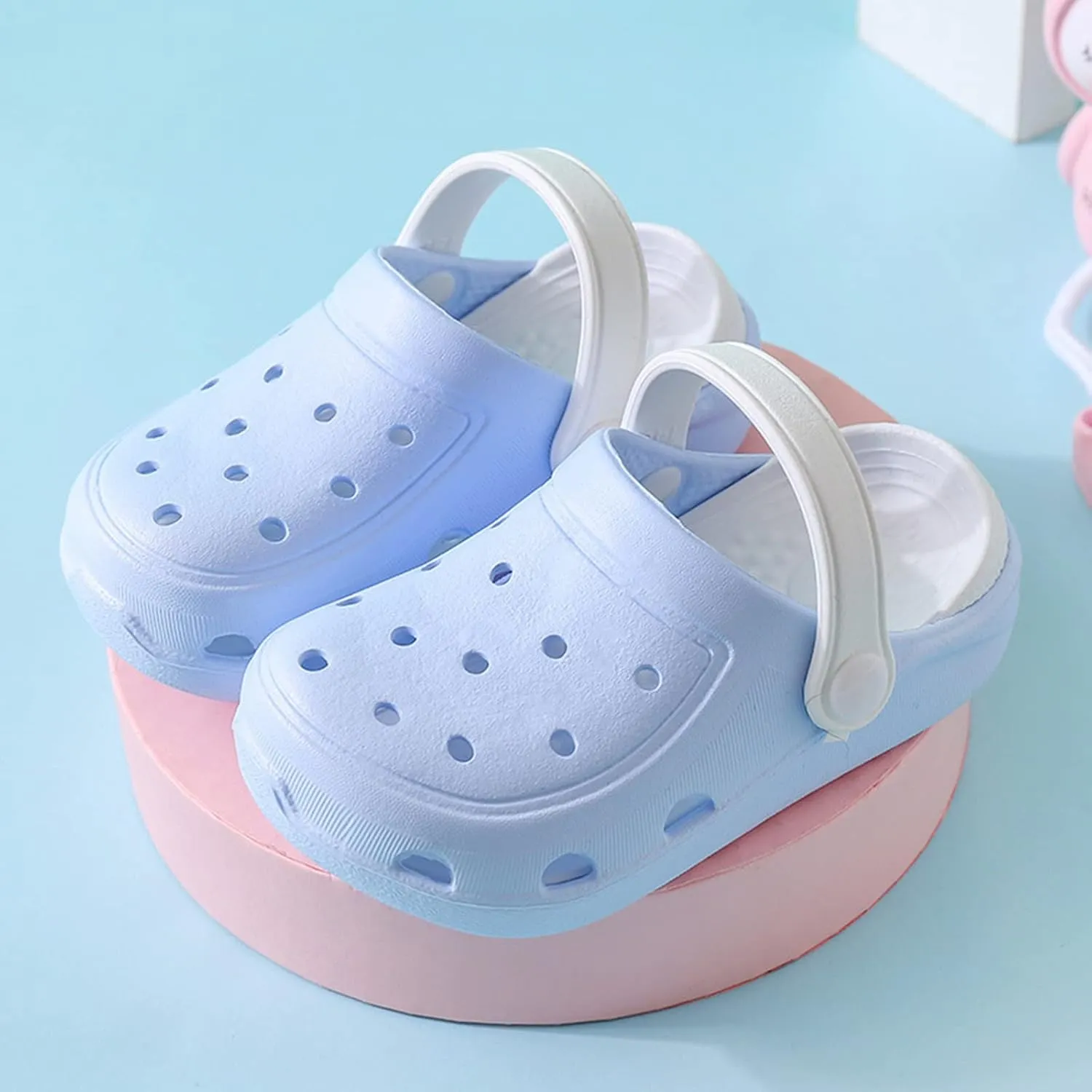 MEMON Baby Boys Girls Clogs Slippers Toddler Slip On Lightweight Sandals Shockproof Girls Summer Pool Beach Shoe