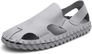 Men Sandals Casual Beach Men Shoes Sandals Fashion Men Sandals(Gray,38 Code)