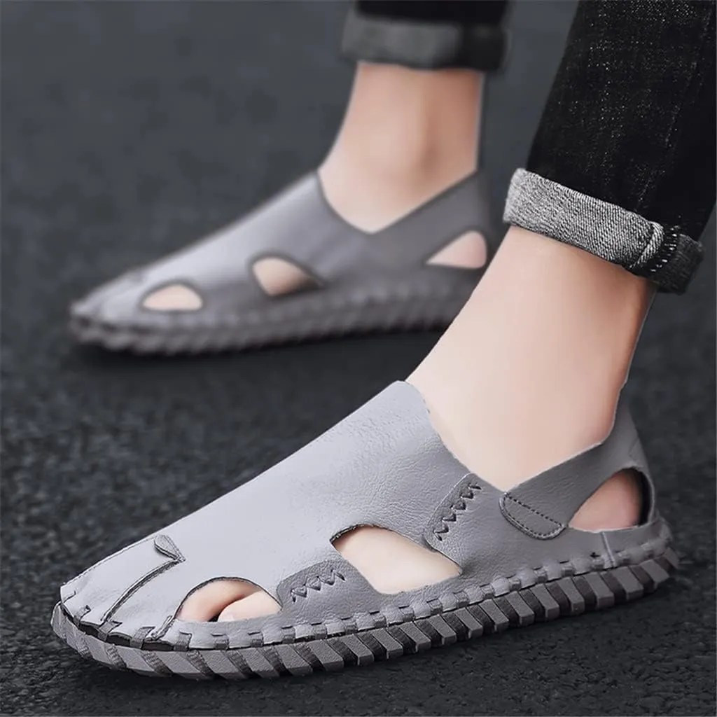 Men Sandals Casual Beach Men Shoes Sandals Fashion Men Sandals(Gray,38 Code)