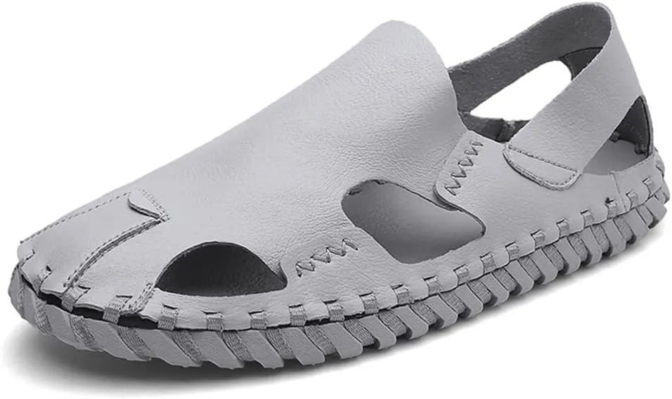 Men Sandals Casual Beach Men Shoes Sandals Fashion Men Sandals(Gray,38 Code)