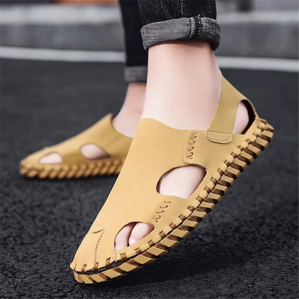 Men Sandals Casual Beach Men Shoes Sandals Fashion Men Sandals(Gray,38 Code)
