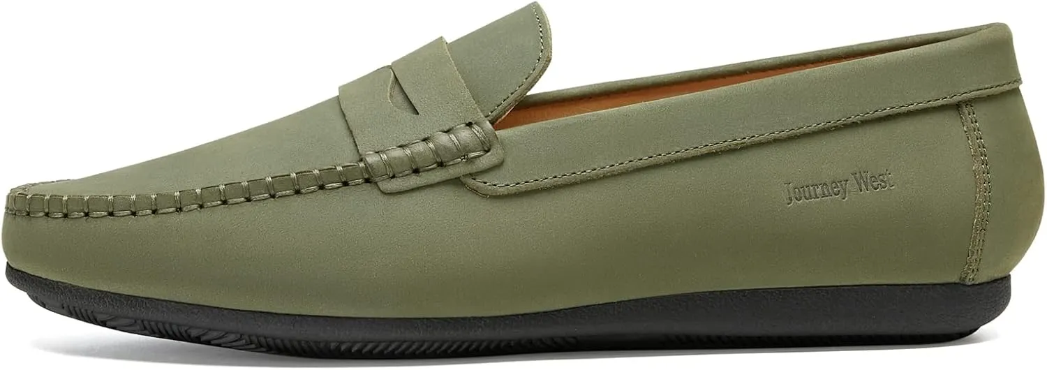 Mens Casual Loafer Shoes Genuine Leather Driver Driving Style Moccasins Classic Comfortable Slip On Penny Loafers for Men