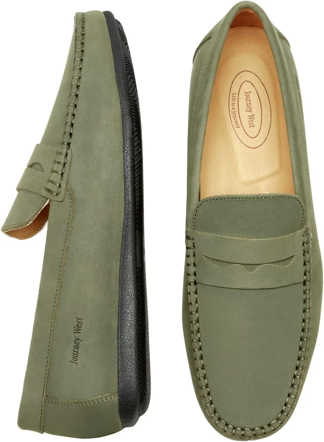 Mens Casual Loafer Shoes Genuine Leather Driver Driving Style Moccasins Classic Comfortable Slip On Penny Loafers for Men