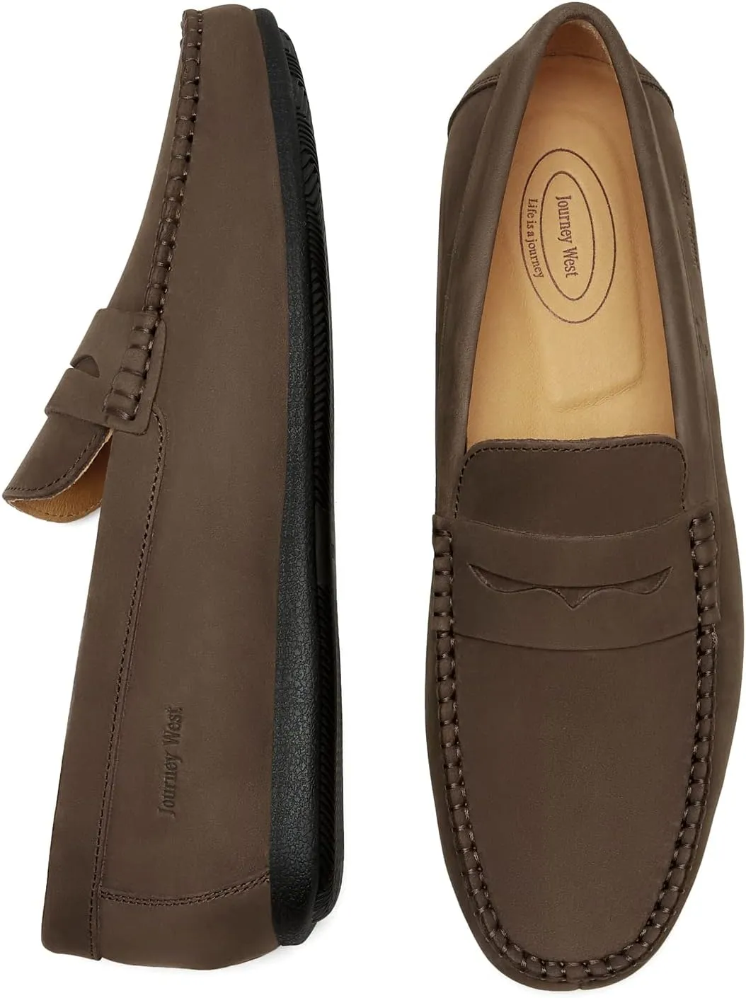Mens Casual Loafer Shoes Genuine Leather Driver Driving Style Moccasins Classic Comfortable Slip On Penny Loafers for Men