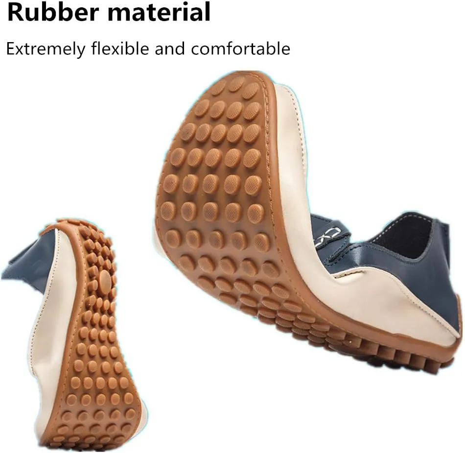 Men's Casual Loafers Summer Breathable Lightweight Smooth Microfiber Leather Shoes Fashion Hollow Soft Rubber Anti-Skid Driving Shoes