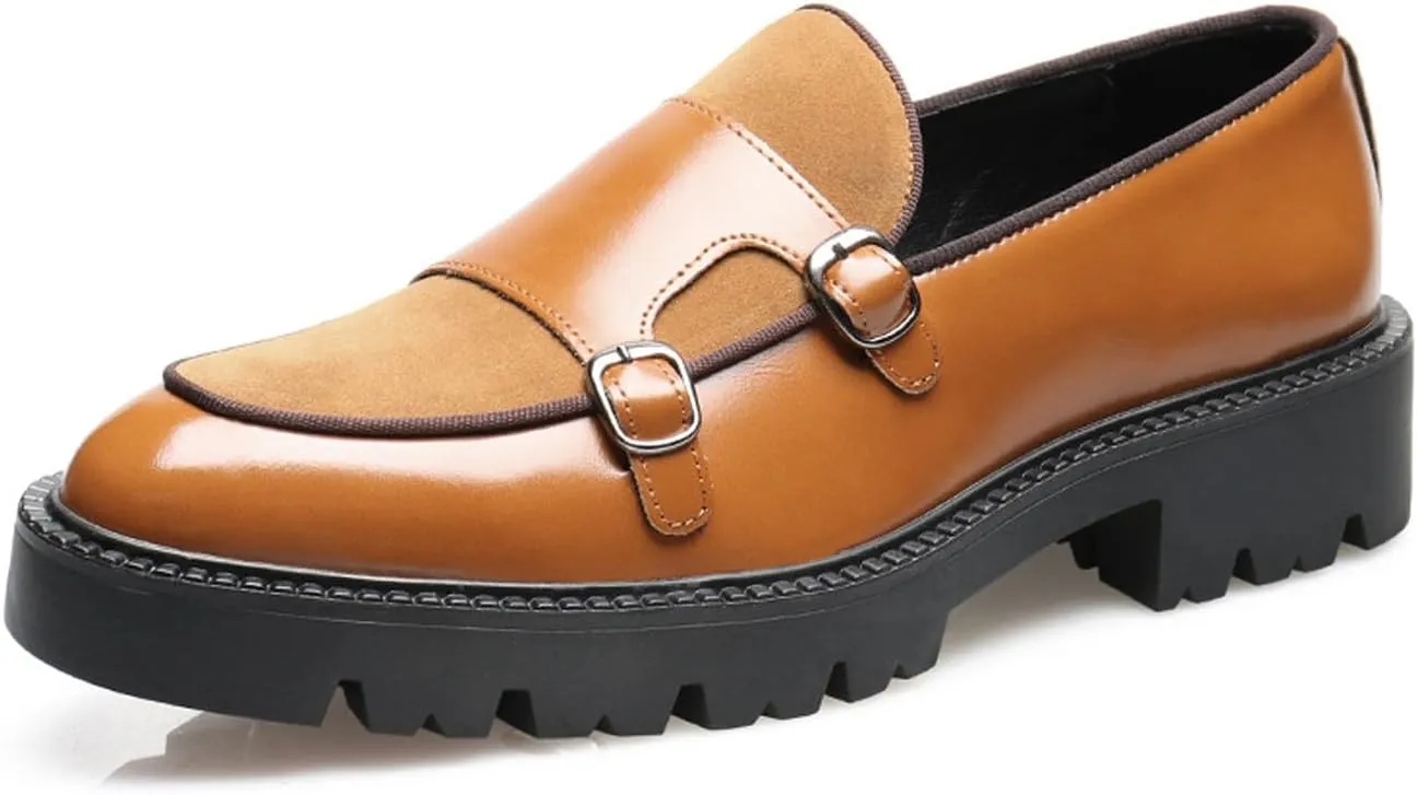 Mens Casual Shoes Slip On Loafers Dress Shoes for Men Fashion Prom Wedding Suede Monk Strap Loafers Comfortable Business Tuxedo Moccasins