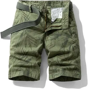 Men's Cotton Cargo Casual Shorts Summer Prints Regular Fit Stretchable Shorts
