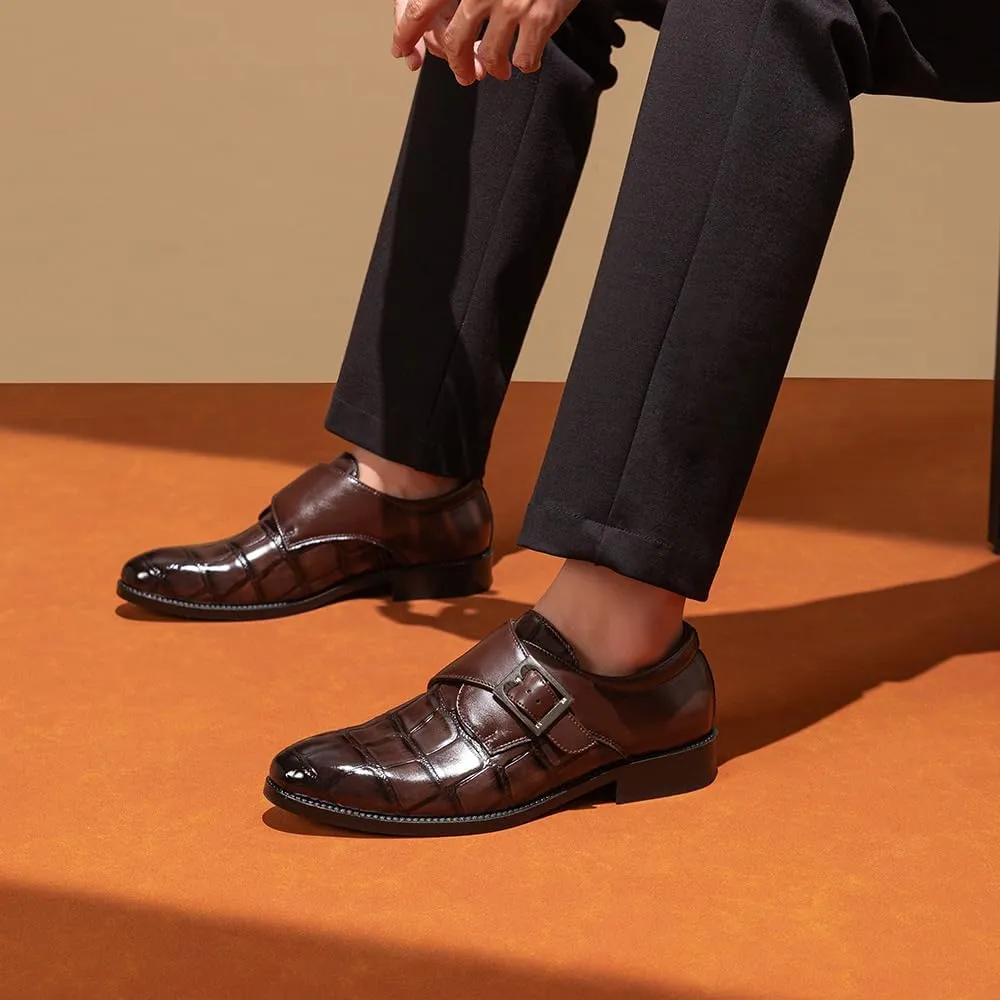 Men's Dress Loafer Shoes Monk Strap Slip On Loafers Men's Business Casual Shoes