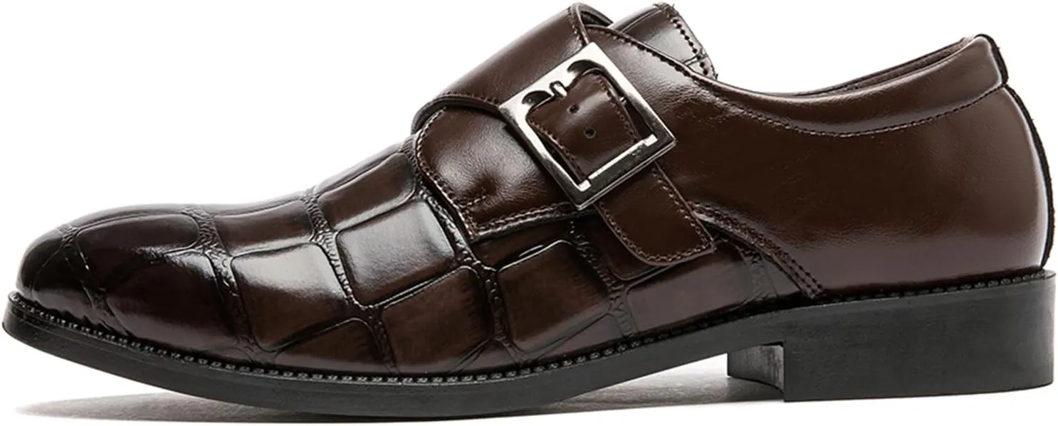 Men's Dress Loafer Shoes Monk Strap Slip On Loafers Men's Business Casual Shoes