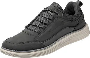 Men's Leather Lace-up Fashion Sneakers,Classic Breathable Comfortable Slip-on Non Slip Business Oxford Dress Shoes