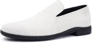 Mens Loafers Slip-on Dress Shoes Mesh Casual Oxford Shoes Classic Business Tuxedo Shoes Fashion Lightweight and Breathable